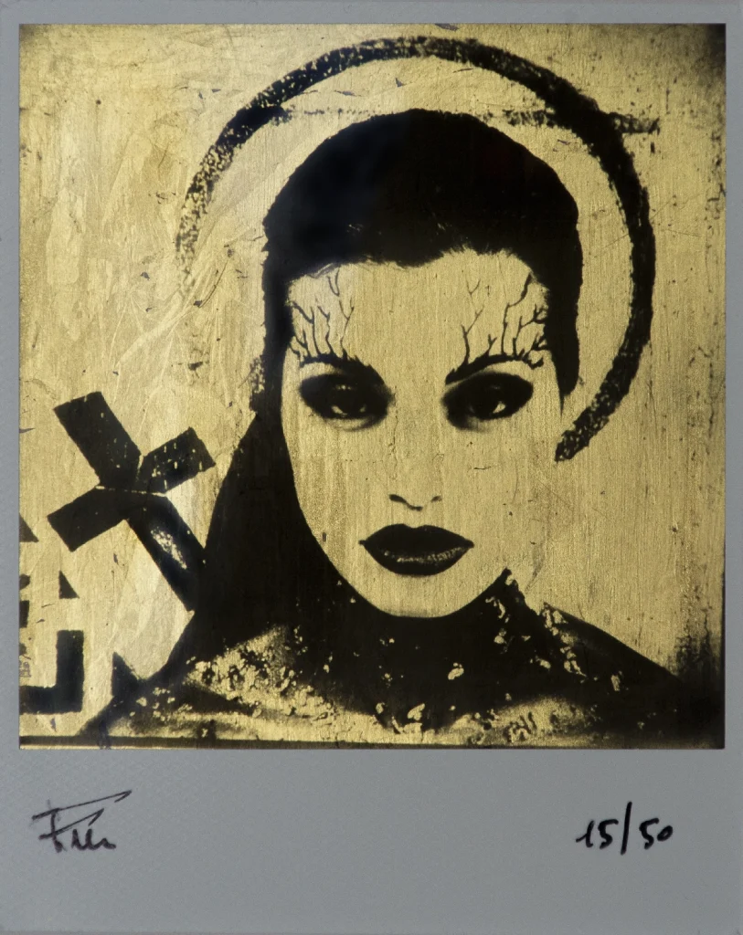 polaroid on 24k gold leaf