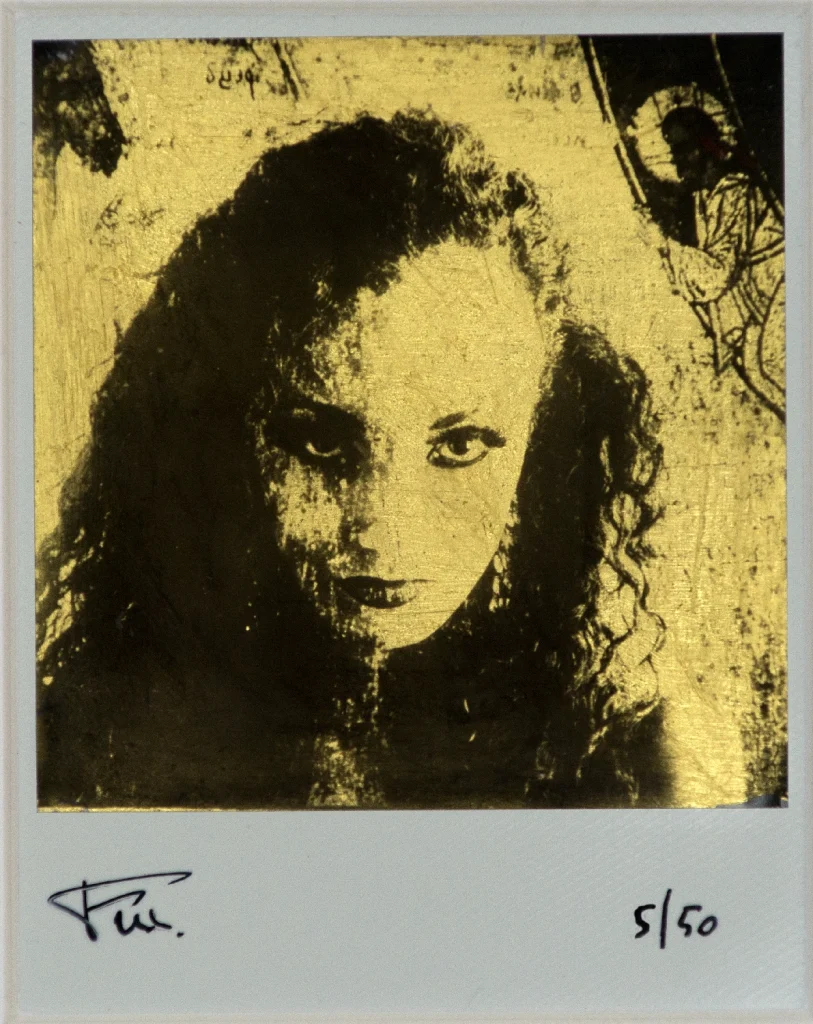 polaroid on 24k gold leaf